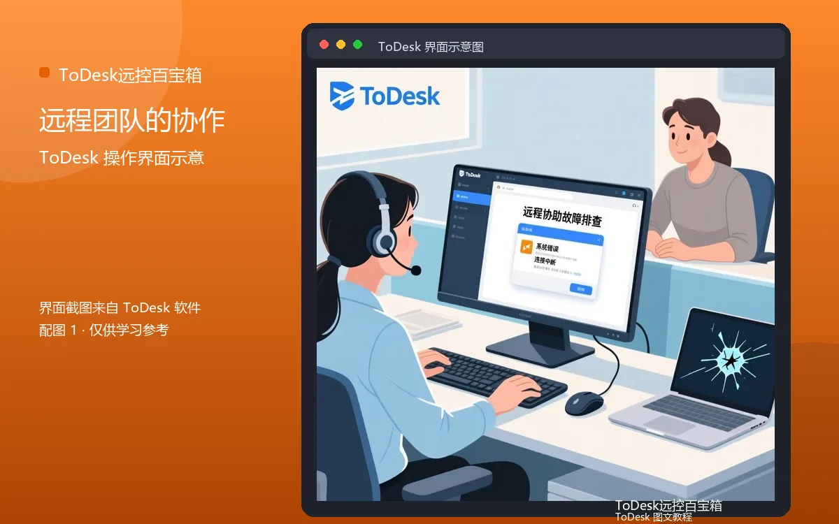 远程团队的协作界面示意图(配图1)