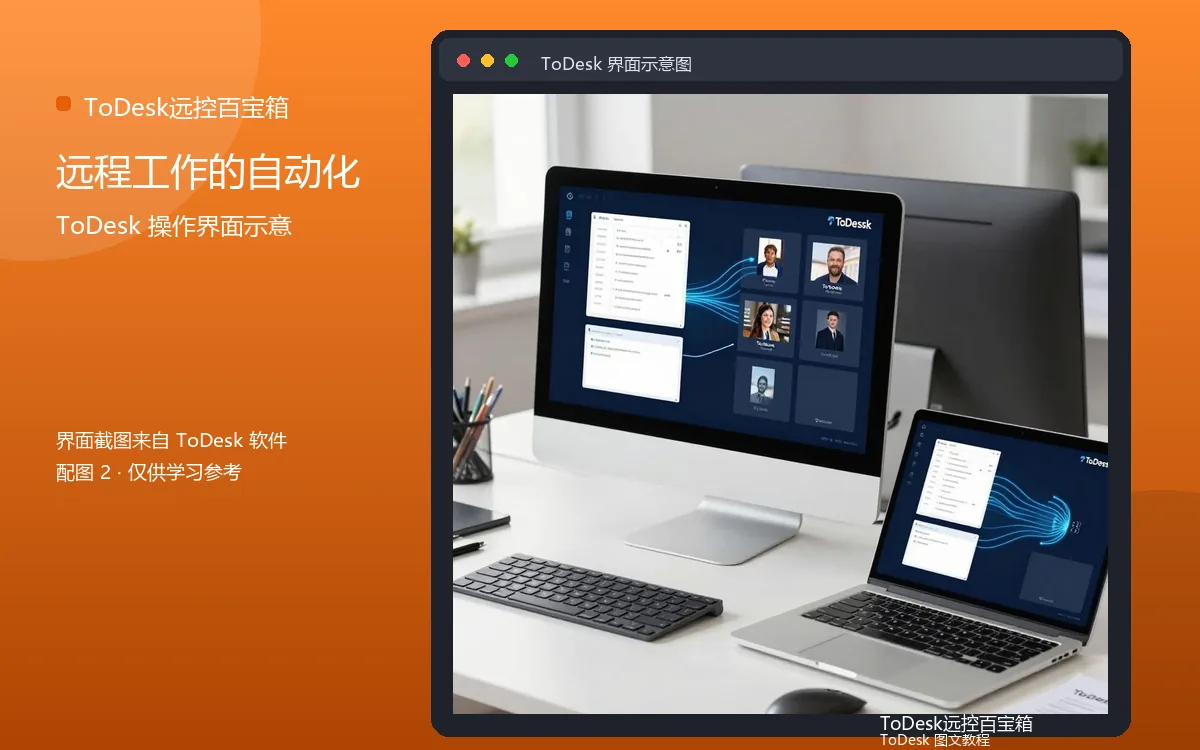 远程工作的自动化界面示意图（配图2）