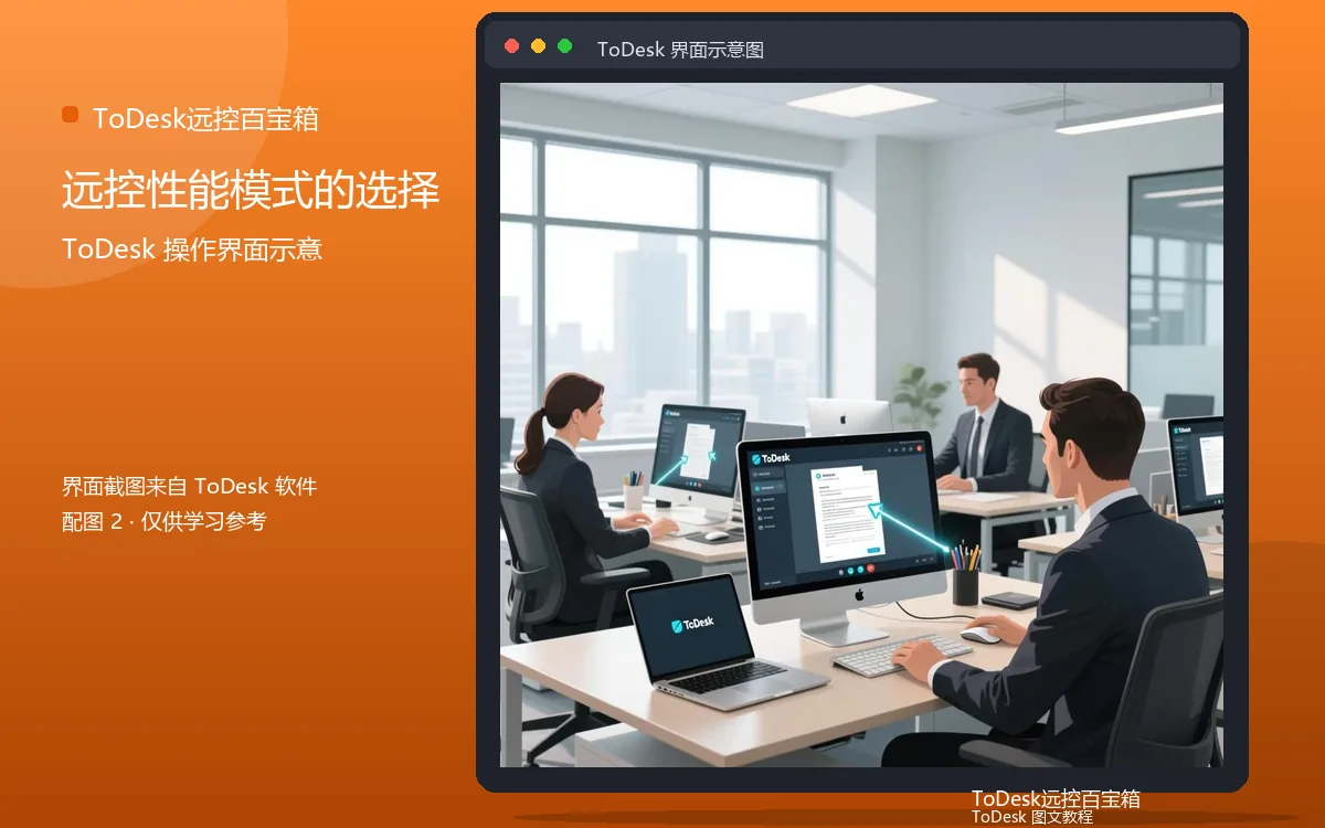 远控性能模式的选择界面示意图（配图2）
